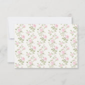 Pretty Coquette Pink Bow Girl Baby Shower Bedankkaart (Achterkant)