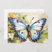 Pretty creatieve vlinderillustratie briefkaart (Voorkant / Achterkant)