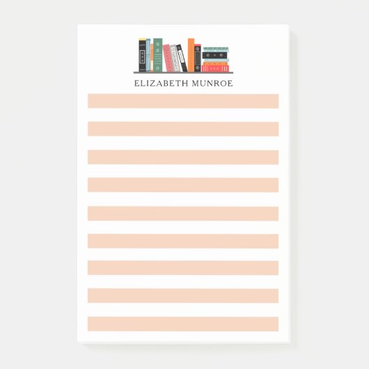 Pretty Custom Name Book Lover Post-it® Notes (Voorkant)
