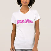 Pretty Cute Licht Roze Tekst Bubbles Dames  T-shirt (Voorkant)