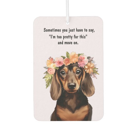 Pretty Dachshund Luchtverfrisser (Voorkant)