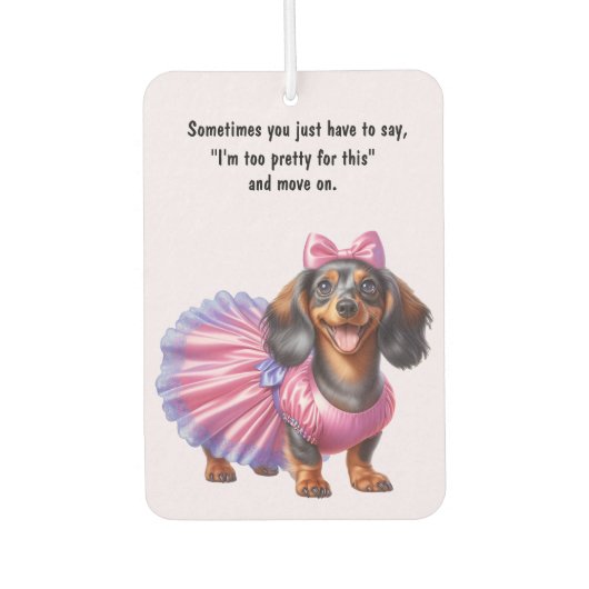 Pretty Dachshund Luchtverfrisser (Voorkant)