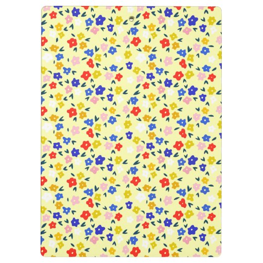 Pretty Dainty Cute Floral on Pastel Yellow Klembord (Achterkant)