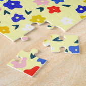 Pretty Dainty Cute Floral on Pastel Yellow Legpuzzel (Zijkant)