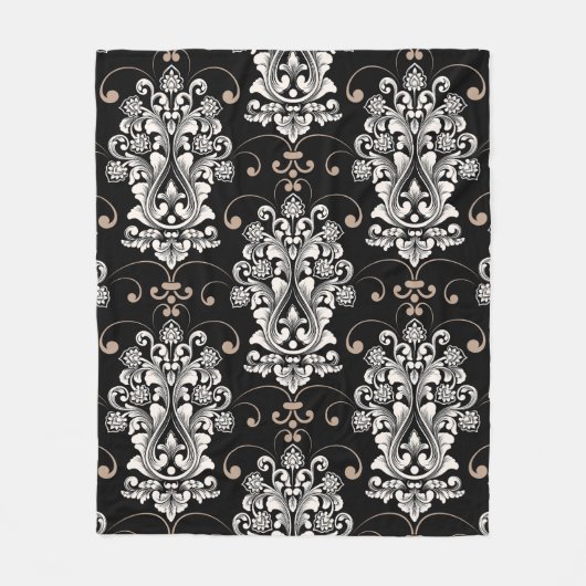Pretty Damask naadloos patroon Fleece Deken (Voorkant)