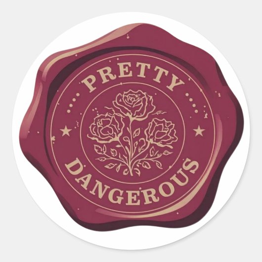 pretty dangerous seal wax sticker | historical man (Voorkant)