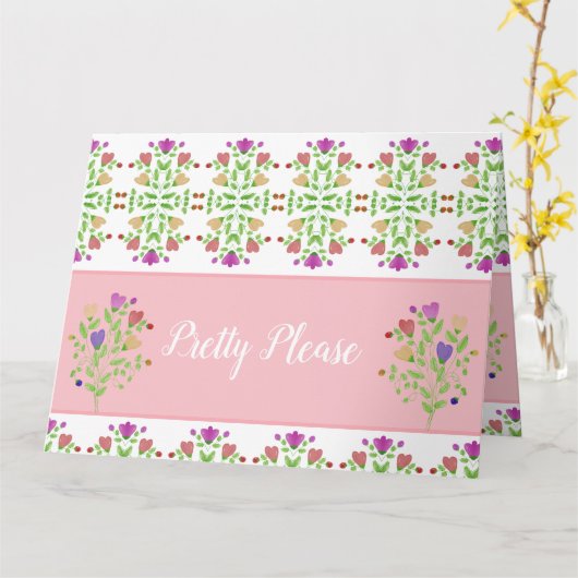 Pretty Delicate Gebloemd Kaart (Gele Bloem)