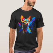 Pretty Devon Rex Cat T-shirt (Voorkant)