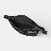 Pretty Ditsy FLoral Pattern Black Violet Name Heuptasje (Open)