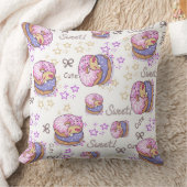 Pretty donuts Sweet pattern girly Purple White Kussen (Deken)