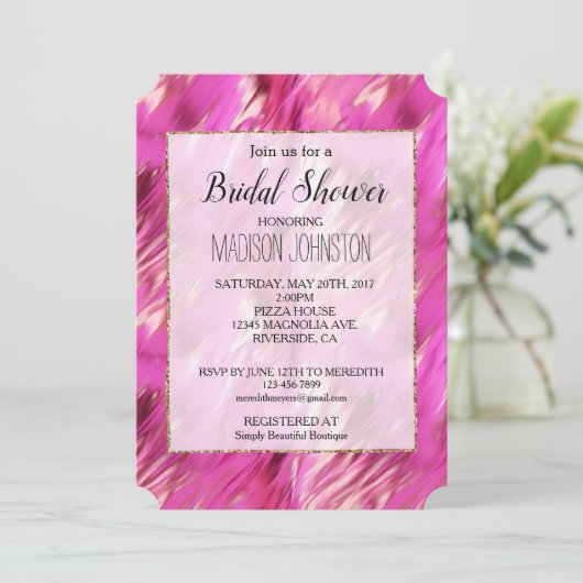 Pretty Dream Roze Kaart (Staand voorkant)