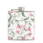 Pretty Elegant Pink Floral Pattern White Heupfles (Voorkant)