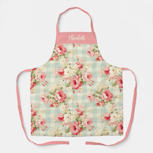 Pretty Elegant Script Botanical Floral Schort (Voorkant)