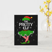 Pretty Elf Christmas Family Girls Women Elf Squad  Kaart (Gele Bloem)