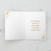 Pretty Elven Fairy & Dragon | Thinking About You Kaart (Binnen)