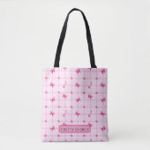 Pretty Energy Roze Esthetische Boodschappentas Tote Bag (Voorkant)