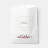 Pretty Eucalyptus Pink Roses Funeral Seed Packet Bedankzakje (Voorkant)