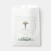 Pretty Eucalyptus Wooden Cross Funeral Seed Packet Bedankzakje (Voorkant)