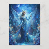 Pretty Fairy in Blue  Briefkaart (Voorkant)