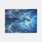 Pretty Fairy in Blue Fleece Deken (Voorkant (Horizontaal))