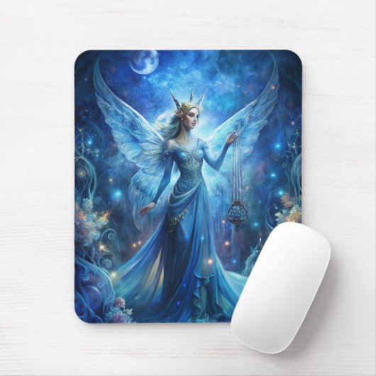 Pretty Fairy in Blue  Muismat (Met muis)