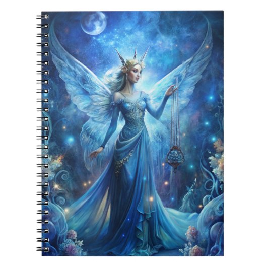 Pretty Fairy in Blue  Notitieboek (Voorkant)
