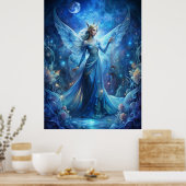 Pretty Fairy in Blue  Poster (Keuken)
