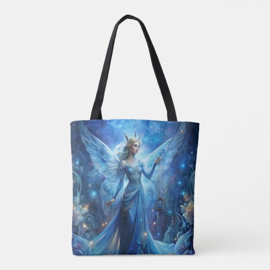 Pretty Fairy in Blue Tote Bag (Achterkant)