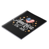 Pretty Flag Hart 1776-2026 4 juli 250ste  Notitieboek (Linkerzijde)