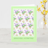 Pretty Flemish Language Greeting Birthday Kaart (Gele Bloem)