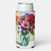 Pretty Floral Art Seltzer Blikjeskoeler (Seltzer Achterkant)