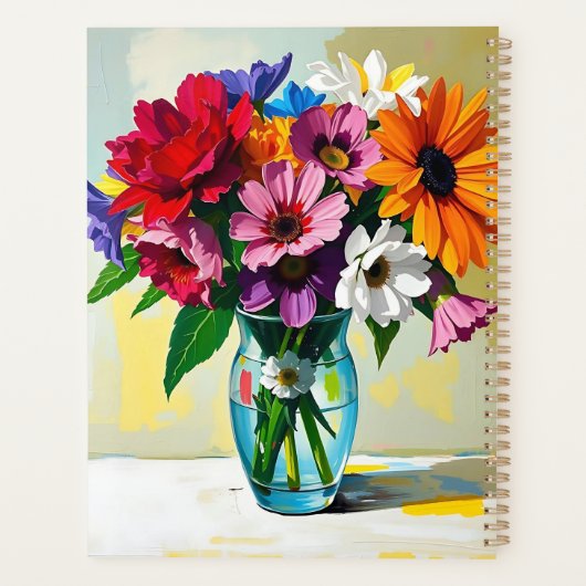 Pretty Floral Botanical Personalized Planner (Achterkant)