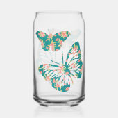 Pretty Floral Butterflies Blikvorm Glas (Voorkant)