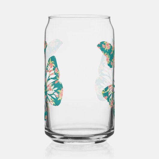 Pretty Floral Butterflies Blikvorm Glas (Links)