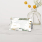 Pretty Floral Foliage Wedding Plaatskaartje (Voorkant)