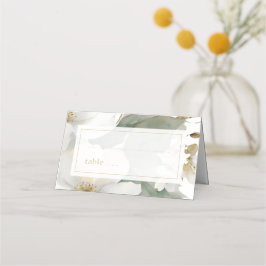 Pretty Floral Foliage Wedding Plaatskaartje