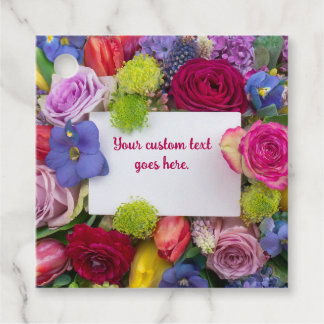 Pretty Floral Framed Roses Text Box Custom Bedankjes Labels