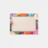 Pretty Floral Framed Roses Tulips Hydrangea Post-it® Notes (Voorkant)