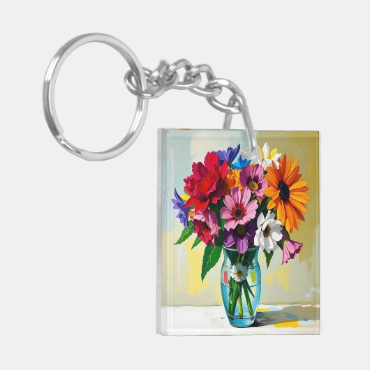 Pretty Floral Identifcation Sleutelhanger (Voorkant Links)