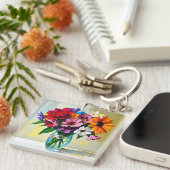 Pretty Floral Identifcation Sleutelhanger (Voorkant Rechts)