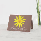 Pretty Floral Modern Daisy Flower Pink Birthday Kaart (Voorkant)