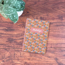 Pretty Floral Pattern Coral Passport Holder