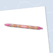 Pretty Floral Pattern Pen with Name