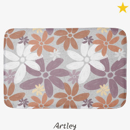 Pretty Floral Pattern Sapphic Lesbian Flag   Badmat
