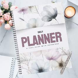 Pretty Floral Watercolor Blooms Planner