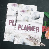 Pretty Floral Watercolor Blooms Planner