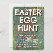 Pretty Flower Easter Egg Hunt Invitation Kaart (Voorkant)