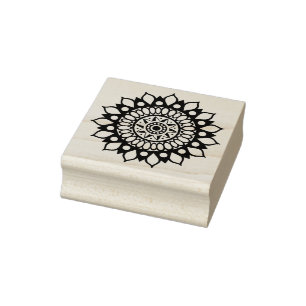 Pretty Flower Mandala Trendy Bloem Bloesem Rubberstempel