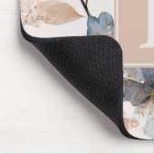 Pretty Flower Monogram Template Personalized Muismat (Hoek)