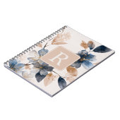 Pretty Flower Monogram Template Personalized Notitieboek (Linkerzijde)